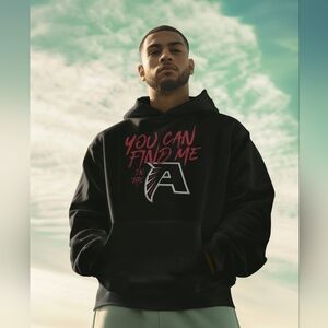 Gildan Black Hoodie with Pink Graphic